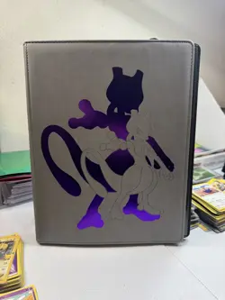 Pokemon TCG Mewtwo Premium Leather Strap Binder 360 Cards - Side Loading - Used 74427155827 - Image 2