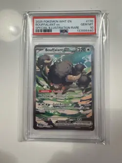 Pokemon Bouffalant ex Special Illustration Rare Holo PSA 10 Sv: White Flare 170… - Image 1