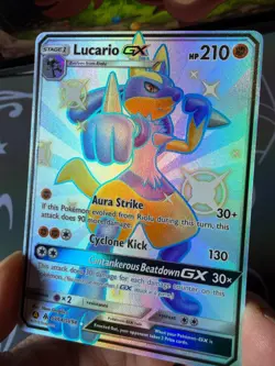 Lucario GX - SV64/SV94 - Hidden Fates - Full Art Shiny Pokemon TCG Card NM Rare - Image 4