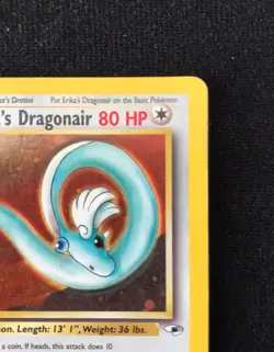 Pokemon TCG Erika's Dragonair 4/132 Holo Rare Gym Heroes LP Condition WOTC 2000 - Image 4