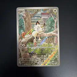 Pokemon Meowth Illustration Rare 106/094 trading card from Phantasmal Flames - Image 1