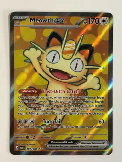 Pokemon TCG Perfect Order Full Art Meowth EX 107/088Near Mint - Image 1