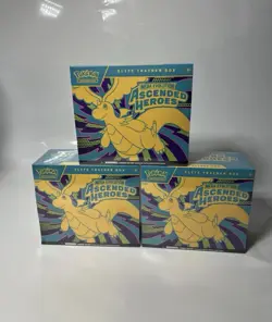 Pokemon Mega Evolutions Ascended Heroes ETB Elite Trainer Box Lot Of 3 - Image 1