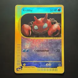 Pokemon Vintage Krabby 115/165 Expedition Base Set Reverse Holo Wotc 2002 - Image 1