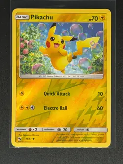 Pikachu 19/68 Common Hidden Fates Pokemon Reverse Holo Near Mint - Image 1