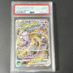 Mewtwo VSTAR GG44/GG70 Swsh Crown Zenith Galarian Gallery PSA 10 Holo ENG - Image 1