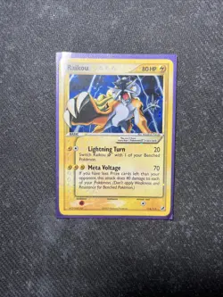 G2U Raikou Gold Star Pokemon Card 2005 Unseen Forces 114115 - Image 3