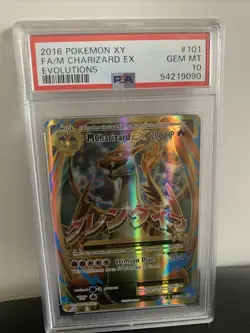 G2U PSA 10 GEM MINT M Charizard EX 101108 Evolutions FULL ART Pokemon Card CS109 - Image 1
