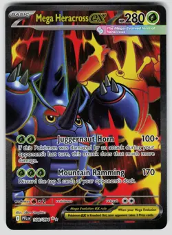 Pokemon ME02: Phantasmal Flames Mega Heracross ex - 108/094 Holo Ultra Rare NM - Image 1