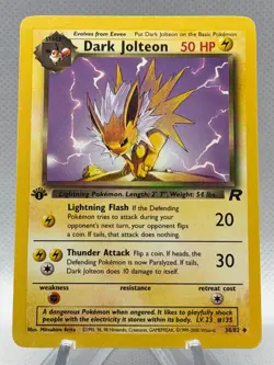 Dark Jolteon - 1st Edition - 38/82 Team Rocket - Pokemon TCG - WOTC - 2000 - Image 1