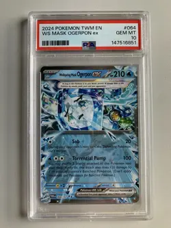 Pokemon Wellspring Mask Ogerpon ex Double Rare Holo PSA 10 064/167 - Image 1