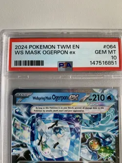 Pokemon Wellspring Mask Ogerpon ex Double Rare Holo PSA 10 064/167 - Image 2