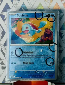 Squirtle 007/165 💫 FIVE SWIRLS! 🌀 Pokemon MEW 151 Cosmos Holo Promo - Image 1