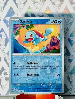 Squirtle 007/165 💫 FIVE SWIRLS! 🌀 Pokemon MEW 151 Cosmos Holo Promo - Image 3
