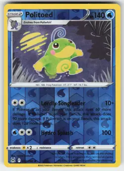 Politoed 032/196 Rare Lost Origin Pokemon Reverse Holo Lightly Played - Image 1