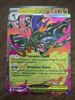 Pokemon Mega Dragalge ex 065/086 Me04: Chaos Rising Double Rare Holo - Image 1