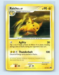 Pokemon tcg Majestic Dawn Raichu Moderately played - Image 1