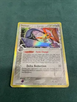 Pokemon Card Deoxys EX Holon Phantoms Reverse Holo Rare 4/110 Moderately Played - Image 2