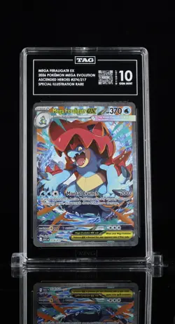 2026 Pokemon: Ascended Heroes: Mega Feraligatr Ex 274/217 TAG 10 GEM MINT - Image 1
