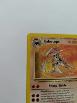 Pokemon Card Kabutops Fossil 9/62 Unlimted Holo Rare Card LP Vintage - Image 3