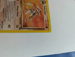 Pokemon Card Kabutops Fossil 9/62 Unlimted Holo Rare Card LP Vintage - Image 4