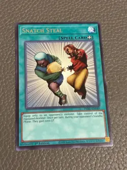 YuGiOh Snatch Steal Super Rare 1st Edition - Image 1
