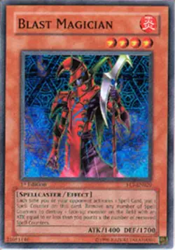 Yugioh! LP Blast Magician - FET-EN020 - Super Rare - 1st Edition Lightly Played, - Image 1