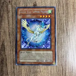 Yu-Gi-Oh! Crystal Beast Sapphire Pegasus (CT04-EN002) Limited Tin Promo LP - Image 1