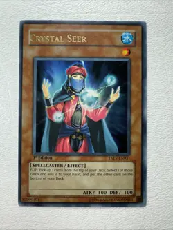 Crystal Seer TAEV-EN031 Ultra Rare 1st Edition Holo LP Yugioh - Image 1