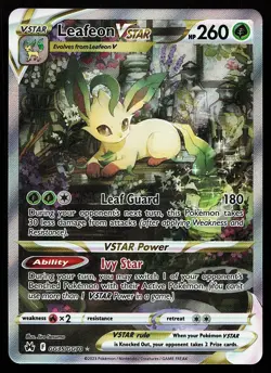 Leafeon VSTAR GG35/GG70 VSTAR Rare Crown Zenith Galarian Gallery Pokemon Card - Image 1