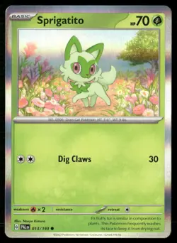 Sprigatito 013/193 Holo Common Miscellaneous Cards & Products Pokemon Near Mint - Image 1