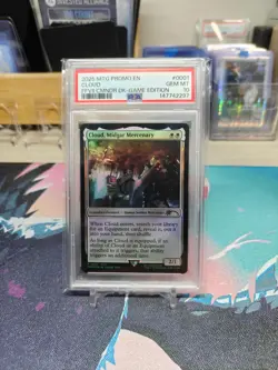 2025 MTG PROMOS #0001 CLOUD, MIDGAR MERCENARY GAME EDITION FINAL FANTASY PSA 10 - Image 1