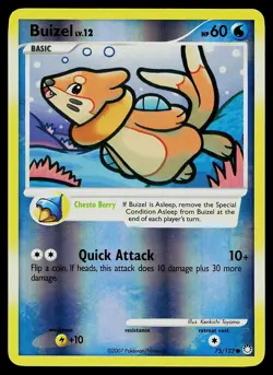 Pokemon Card - Buizel Mysterious Treasures 75/123 Reverse Holo - Image 1
