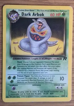 Dark Arbok 19/82 Non-holo Team Rocket Regular Pokemon TCG Rare 2000 WOTC - Image 1