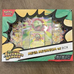 Pokemon TCG Mega Evolution-Ascended Heroes Mega Meganium ex Box Booster Promo - Image 1