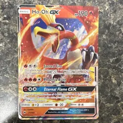 Pokemon Ho-Oh GX Sm-Burning Shadows Ultra Rare Full Art Holo 21/147 190 HP EN - Image 1