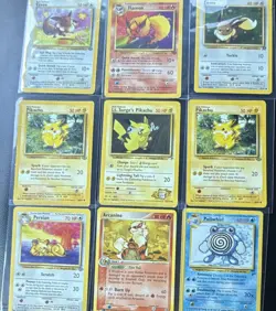 Pokemon TCG Vintage 1999-2003 9 Card Lot Eevee Flareon Pikachu Persian Arcanine - Image 1