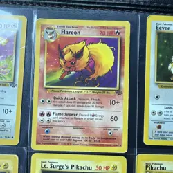 Pokemon TCG Vintage 1999-2003 9 Card Lot Eevee Flareon Pikachu Persian Arcanine - Image 3