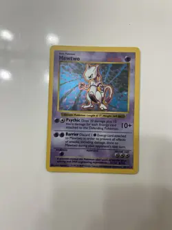 Pokemon Mewtwo TCG Rare Holo Card Shadowless, 10/102, Base Set 1999 - Image 1