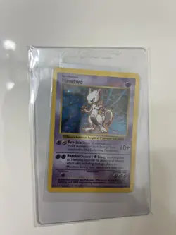 Pokemon Mewtwo TCG Rare Holo Card Shadowless, 10/102, Base Set 1999 - Image 3
