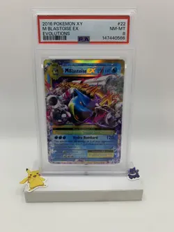 M Blastoise EX 22/108 XY Evolutions Holo. 2016 Pokemon TCG PSA 8 Graded - Image 1