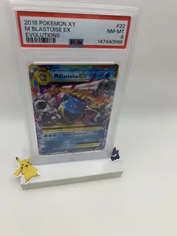 M Blastoise EX 22/108 XY Evolutions Holo. 2016 Pokemon TCG PSA 8 Graded - Image 2