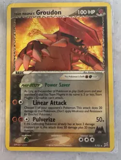 Pokemon TCG Team Magma's Groudon 9/95 EX Team Magma vs Team Aqua Holo 2004 - Image 1