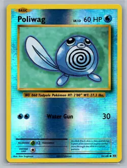 Poliwag 23/108 Common Evolutions Pokemon Reverse Holo Lightly Played - Image 1