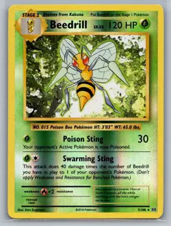Beedrill 7/108 Rare Evolutions Pokemon Reverse Holo Lightly Played - Image 1