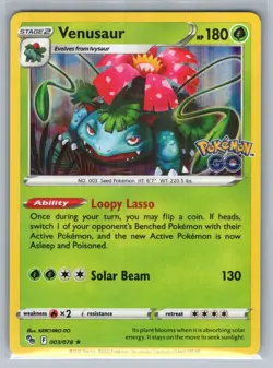 Venusaur 003/078 Holo Rare Pokemon GO Pokemon Holo Near Mint - Image 1