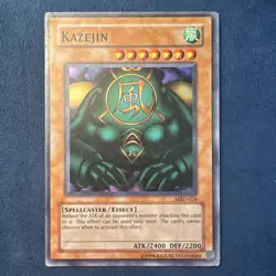 Yu-Gi-Oh! TCG Kazejin Metal Raiders MRD-E026 Unlimited Super Rare - Image 1