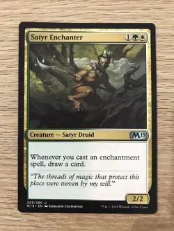 Satyr Enchanter MTG Magic the Gathering Card NM Near Mint Core Set 2019 M19 - Image 1