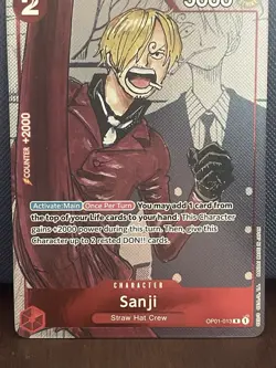 One Piece TCG Sanji OP01-013 25th Anniversary Set English 'manga' Promo Card NM - Image 1