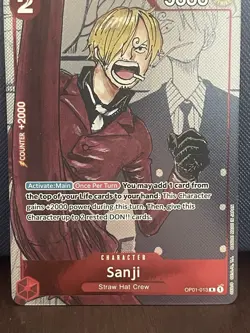 One Piece TCG Sanji OP01-013 25th Anniversary Set English 'manga' Promo Card NM - Image 2